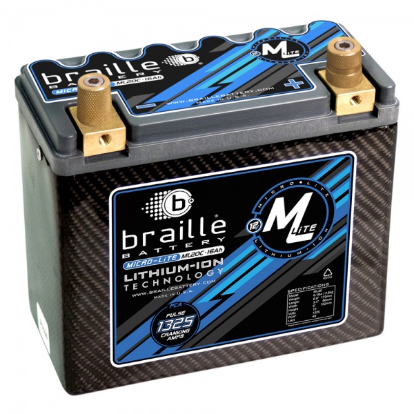 Braille ML20C MicroLite Carbon Lithium Battery