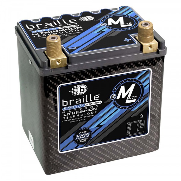 Braille ML30C MicroLite Carbon Lithium Battery