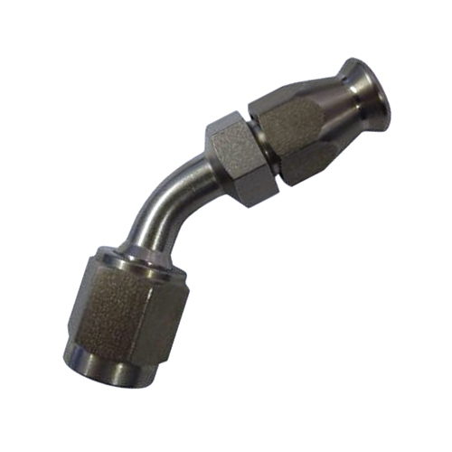 Goodridge 45 AN-04 to -04 Swept Female Stainless Steel Fitting