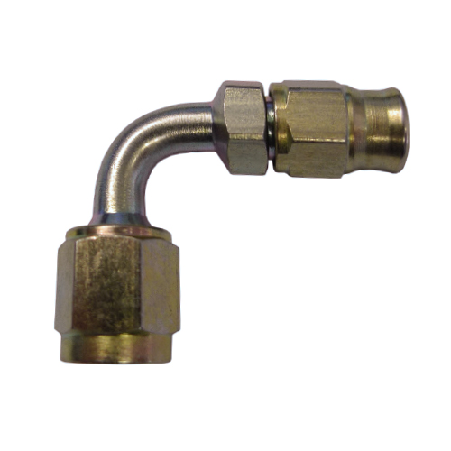 Goodridge 90 AN-06 to -06 Swept Female Plated Steel Fitting