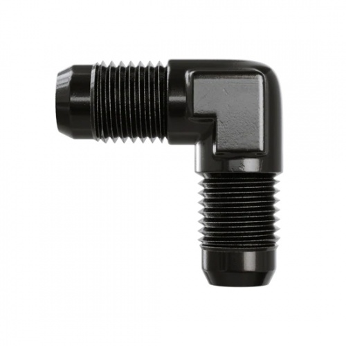 Goodridge -04 Aluminum 90 Male Elbow Black