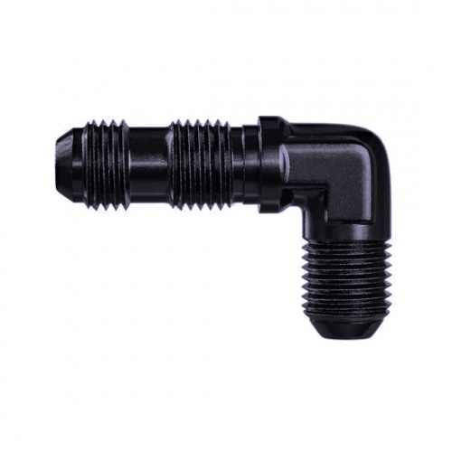 Goodridge -04 Aluminum 90 Male Bulkhead Black