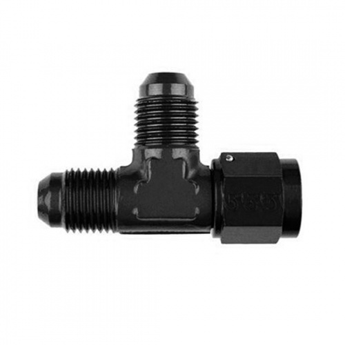 Goodridge -10 JIC Aluminum Female Tee on Run Adaptor Black