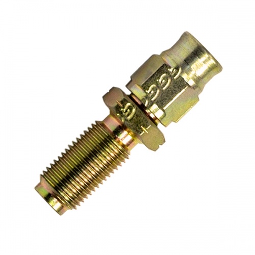 Goodridge M10 x 1 Long Straight Concave Male Plated Steel Fitting