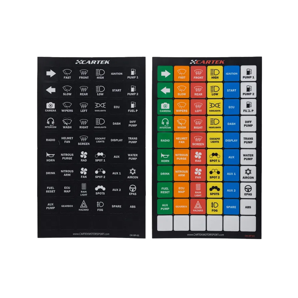 Order Distribution Sticker Cartek Distribution Panel Sticker Sheets - race-parts.com