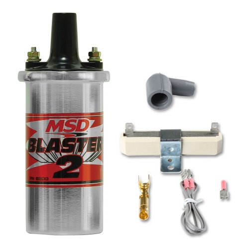 MSD Blaster II Series Ignition Ballast Coil Kit Chrome