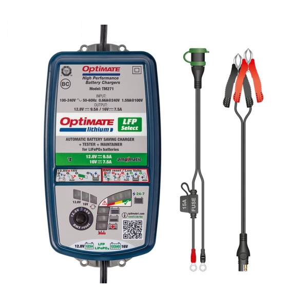 Optimate TM-271 12v / 16v Lithium Charger