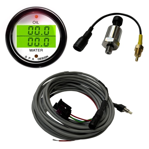 SPA Dual Oil Pressure & Water Temperature Gauge