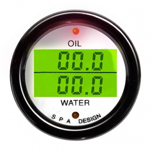 SPA Dual Oil Pressure & Water Temperature Gauge