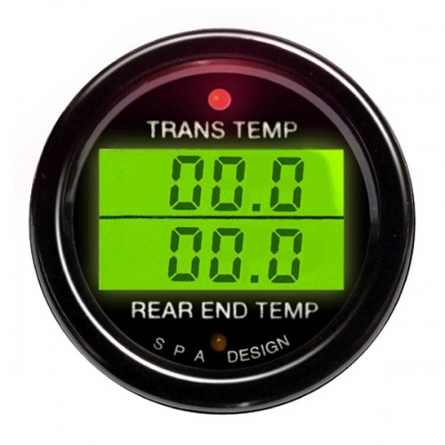 SPA Dual Trans Temp & Rear End Temp Gauge
