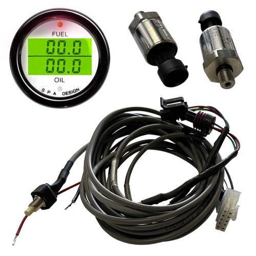 SPA Dual Fuel Pressure & Oil Temperature Gauge