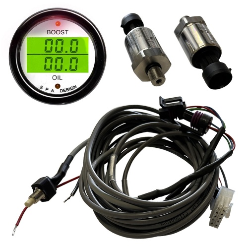 SPA Dual Boost Pressure & Oil Pressure Gauge