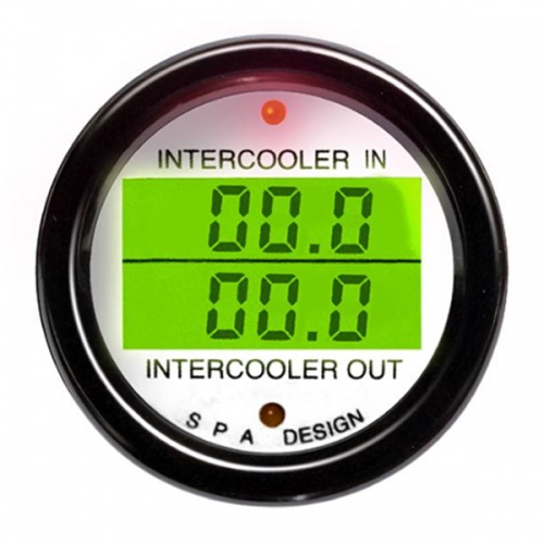 SPA Dual Intercooler In / Out Temperature Gauge