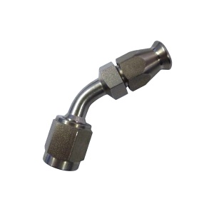 Goodridge 45 AN-04 to -04 Swept Female Stainless Steel Fitting