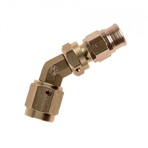 Goodridge AN-03 45 Forged Female Double Swivel Plated Fitting