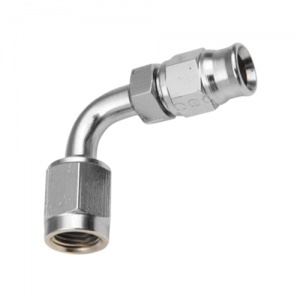 Goodridge 90 AN-03 to -03 Swept Female Chrome Plated Fitting