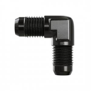 Goodridge -06 Aluminum 90 Male Elbow Black