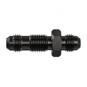 Goodridge -04 Aluminum Male Bulkhead Black