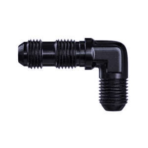 Goodridge -06 Aluminum 90 Male Bulkhead Black