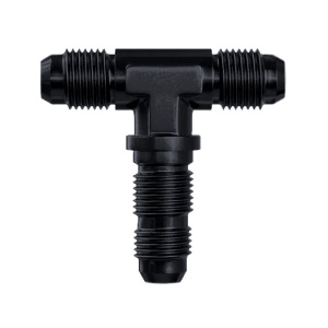 Goodridge -03 Aluminum Male Tee Bulkhead Black