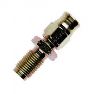 Goodridge M10 x 1 Long Straight Concave Male Plated Steel Fitting