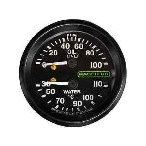 Racetech Oil Press/Water Temp Gauge