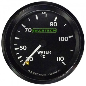 Racetech Oil Pressure/Water Temperature Dual Mechanical Gauge-9ft Long Capillary 