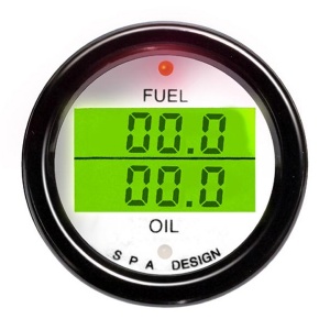 SPA Dual Fuel Pressure & Oil Temperature Gauge