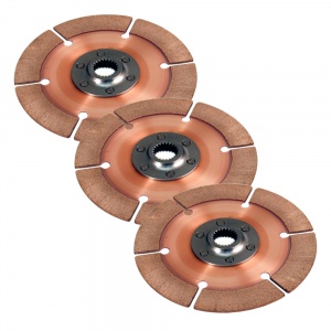 Tilton 7.25'' Metallic 3 Full Disc Pack - Back to Back - 6 Rivet Hub