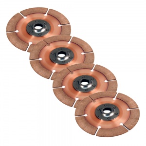 Tilton 7.25'' Metallic 4 Full Disc Pack - Stacked - 6 Rivet Hub