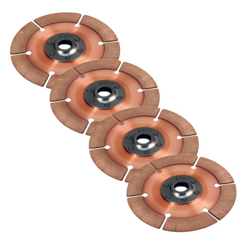 Tilton 7.25'' Metallic 4 Full Disc Pack - Stacked - 6 Rivet Hub